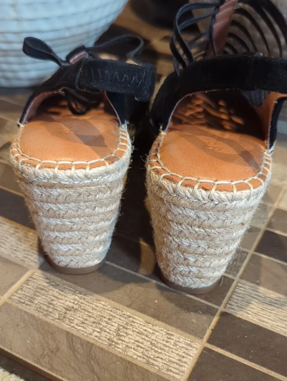 Black Strappy Slingback Women’s Espadrille Sandals